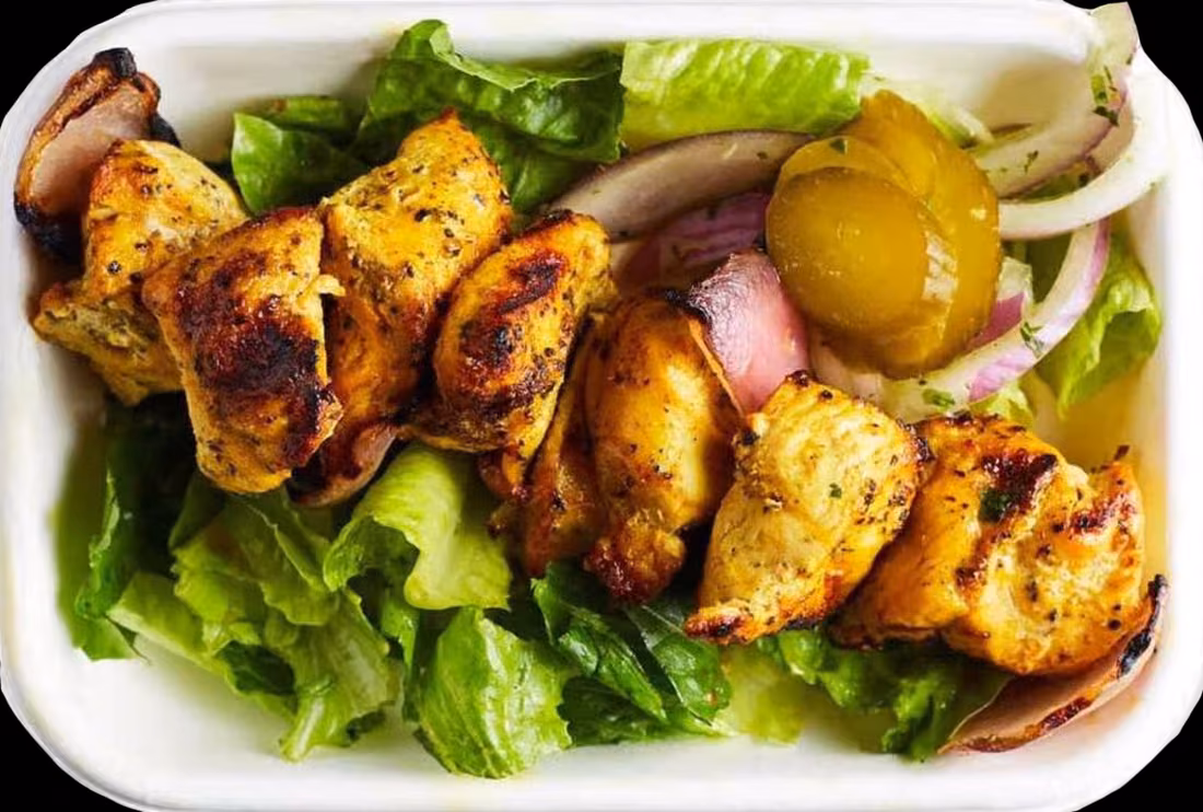 Chicken kebab pieces